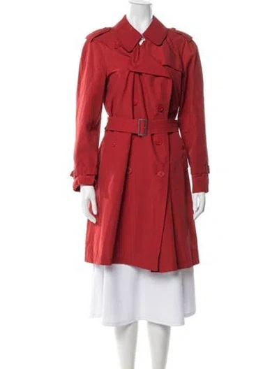 Pre-owned Burberry Trench Coat In Red