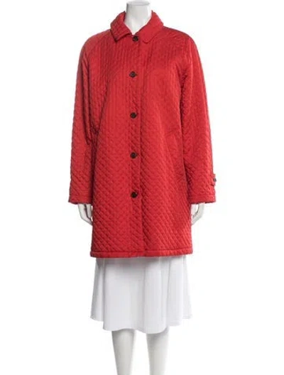 Pre-owned Burberry Trench Coat In Red