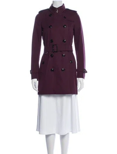 Pre-owned Burberry Trench Coat W/ Tags In Purple