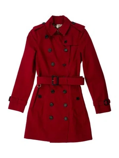 Pre-owned Burberry Trench Coat W/ Tags In Red