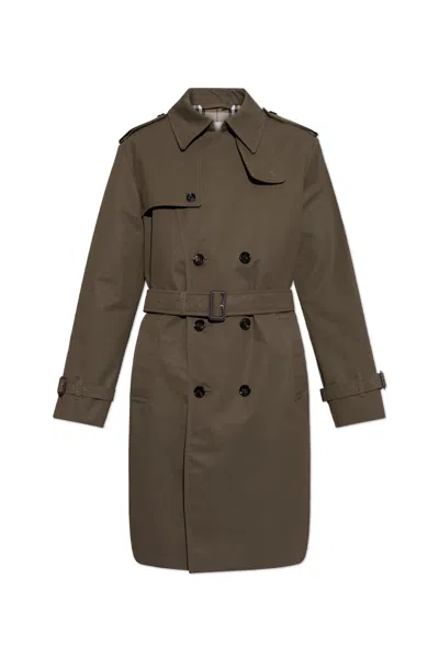 Burberry Trench Coat With Belt In Carob