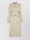 Burberry Trench Coat With Belted Waist And Epaulettes