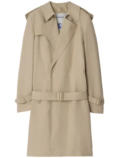 Burberry Belted-waist Trench Coat In Neutrals