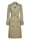 Burberry Timeless Beige Trench Coat With Double-breasted Design