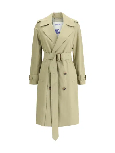 Burberry Trench Coats In Green