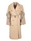 Burberry Trench Coats In Nude