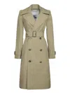 Burberry Timeless Beige Trench Coat With Double-breasted Design In Beige