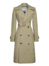 Burberry Timeless Beige Trench Coat With Double-breasted Design In Beige