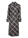 Burberry Nova-check Trench Coat In Multi