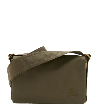 Burberry Trench Gabardine Crossbody Bag In Military