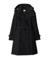 Burberry Trench Double-breasted Trench Coat In Black