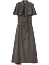 Burberry Silk Trench Dress In Grey