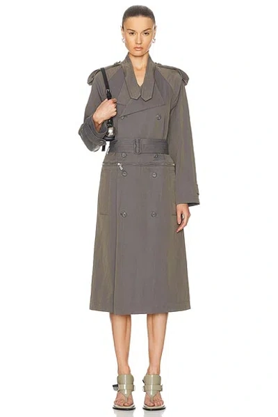 Burberry Trench Dress In Iron