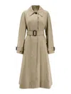 Burberry Ellingham Belted Cotton-gabardine Trench Coat In Neutral