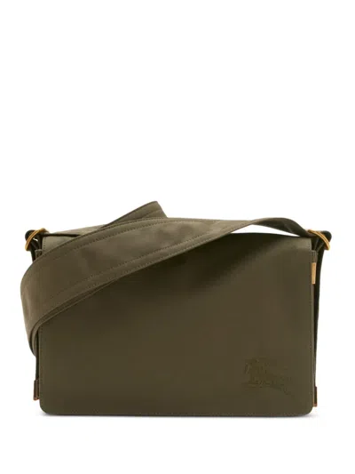 Burberry Trench Gabardine Crossbody Bag In Military