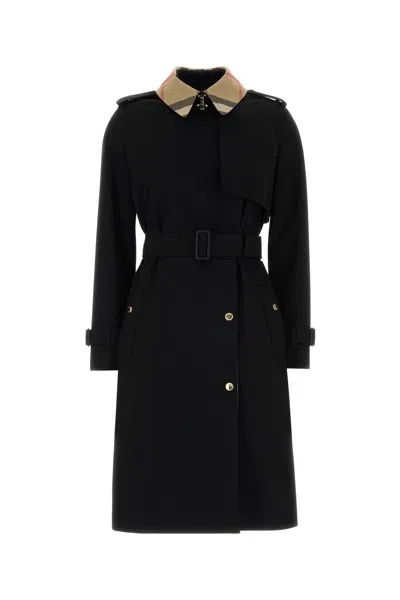 Burberry Black Cotton Trench Coat