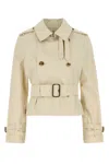 Burberry Belted Trench With Double-breasted Design And Epaulettes