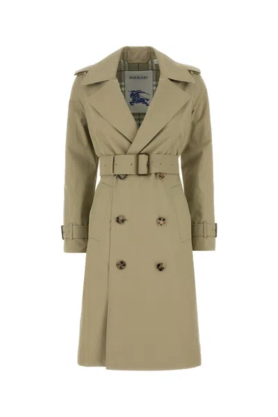 BURBERRY TRENCH IN GABARDINE VERDE SALVIA  DONNA