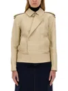 Burberry Women's Giu Beige Jacket With Buttons In Beige