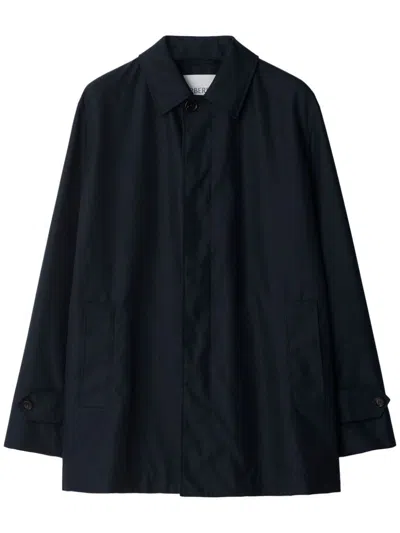 BURBERRY BURBERRY TRENCH JACKET IN NAVY BLUE GABARDINE