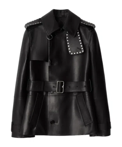 BURBERRY BURBERRY BELTED COLLARED TRENCH JACKET