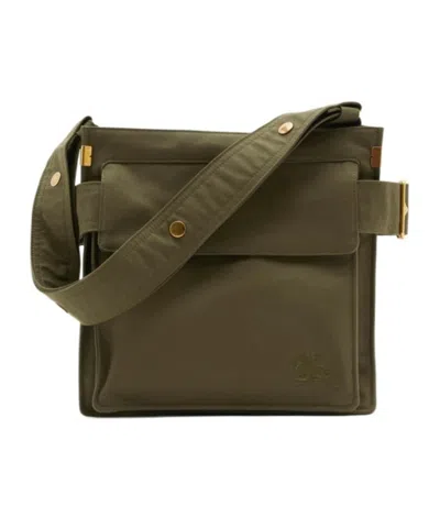 Burberry Trench Logo-embroidered Messenger Bag In Brown