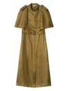 Burberry Midikleid Im Trenchcoat-stil In Green