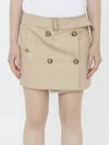 Burberry Trench Miniskirt In Neutral