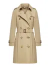 Burberry Mid-length Kensington Heritage Trench Coat In Nude & Neutrals