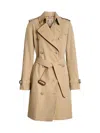 Burberry Streamlined Trench With Back Slit And Waist Belt In Nude & Neutrals