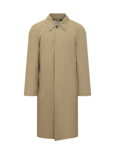 Burberry Trench Paintkbur Mini Lungo With Neck In Brown