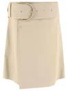 Burberry A-line Belted High-waisted Skirt In Pink