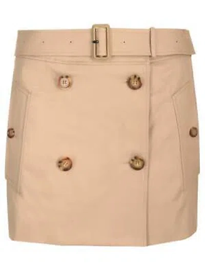 Pre-owned Burberry Trench-style Mini Skirt In Beige