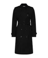 Burberry Double Breasted Belted Trench Coat In Black