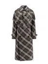 Burberry Signature Check Double-breasted Trench Coat In Multi