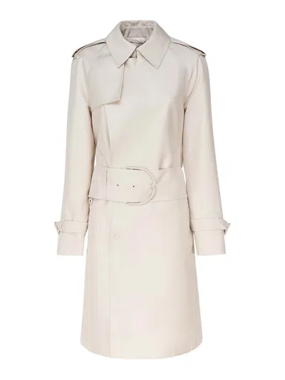 Burberry Trenchcoat In Cotton In White