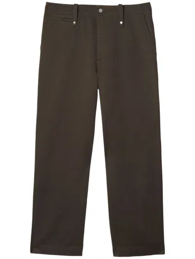 Burberry Trendy Men's Wide-leg Cotton Trousers For Fw23 In Brown