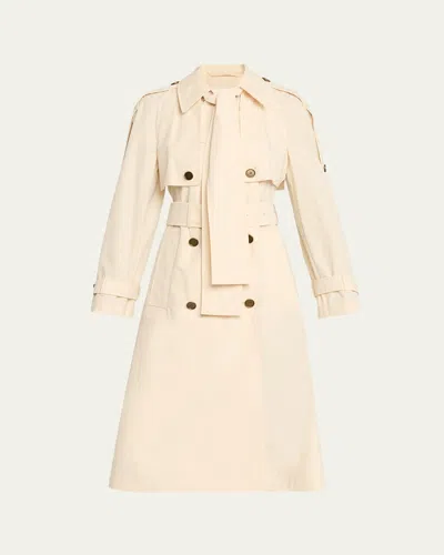 Burberry Trerose Belted Double-breasted Trench Coat In Neutral
