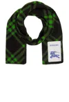 Burberry Tri Bar Check Wool Scarf In Shale