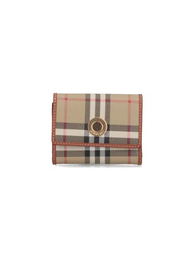 Burberry Tri-fold Wallet In Brown