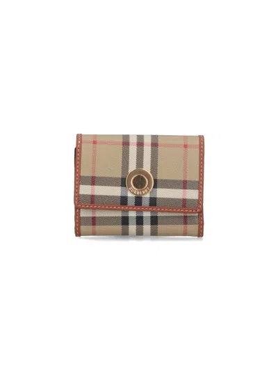 Burberry Tri-fold Wallet In Sand