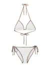 Burberry 2pc Vintage Check Bikini Set In White