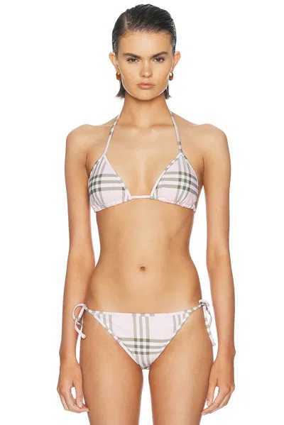 Burberry Triangle Bikini Top In White