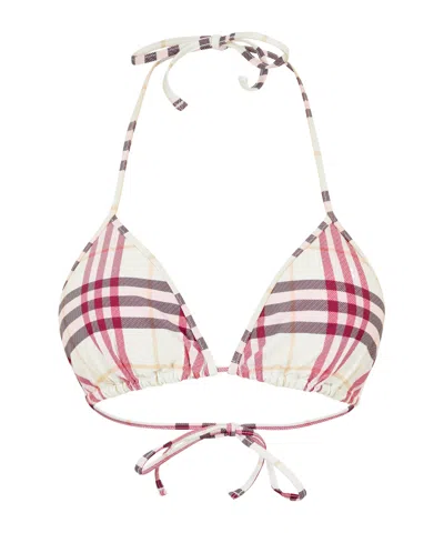 Burberry Trianglecut Swimsuit Bottoms In White
