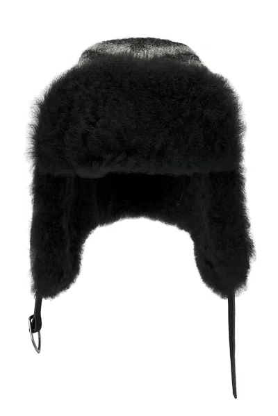 Burberry Tribar Trapper Hat In Black