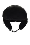 Burberry Tribar Trapper Hat In Black