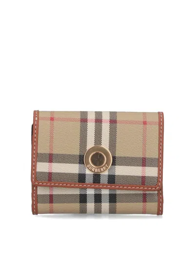 Burberry Tri-fold Wallet In Sand