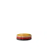 Burberry Trio Enamel Lola Bangles In Gold Tone