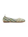 Burberry Triomphe-pattern Ballerina Shoes In Neutrals