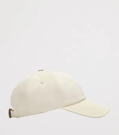 Burberry Tropical Gabardine Knight Baseball Cap In White